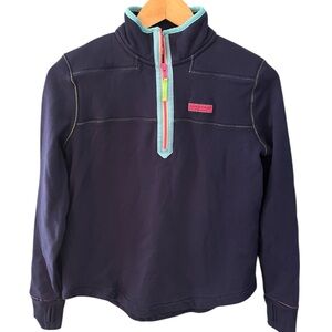 Vineyard Vineyard Vines Quarter Zip The Shep Shirt XS Navy Blue Womens